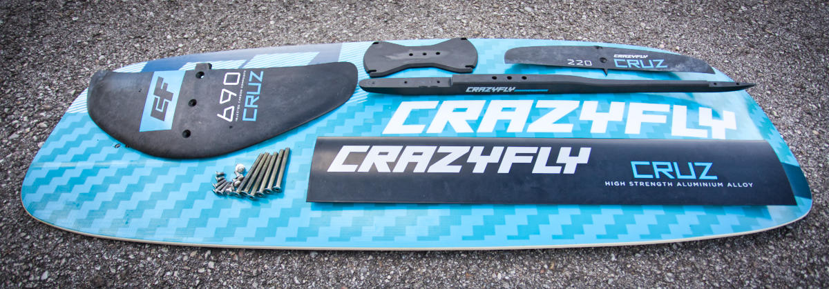 Crazyfly Cruz 690 Setup mit Chill Foilboard
