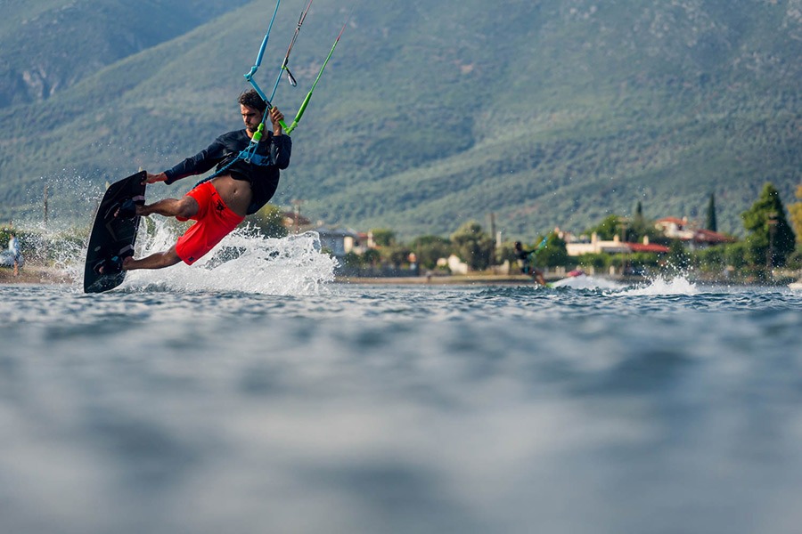 darkslide beim kitesurfen