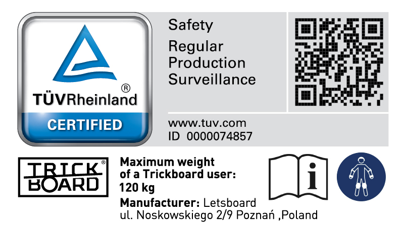 TÜV Plakete Balance Board