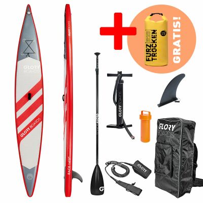 Gloryboards Inflatable SUP Board Race Rot 140